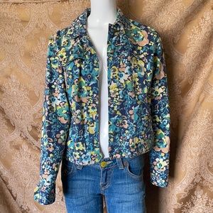 Floral jean jacket